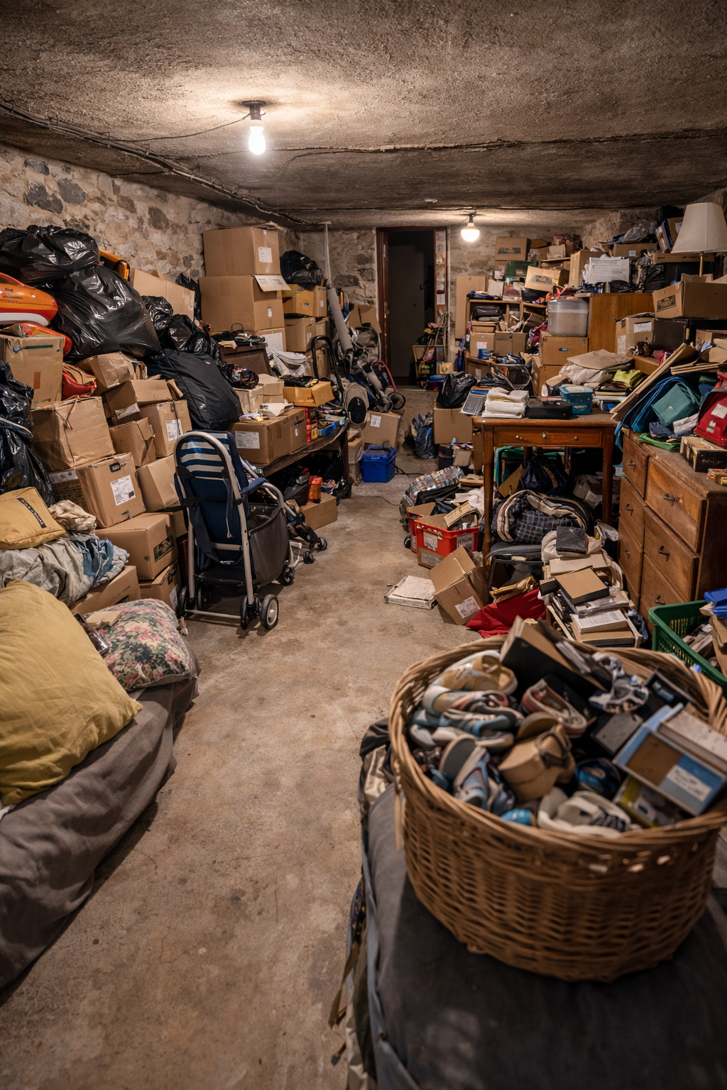 maison encombré avant débarras à Juvignac