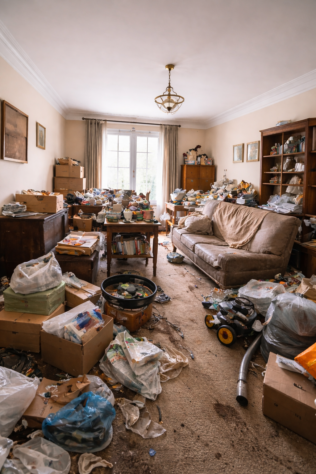 Maison encombrée avant débarras Montpellier