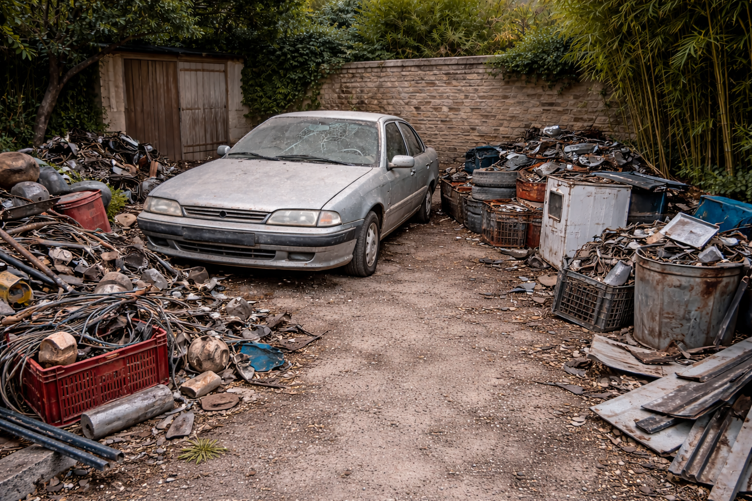 voiture epave avant enlèvement à Montpellier