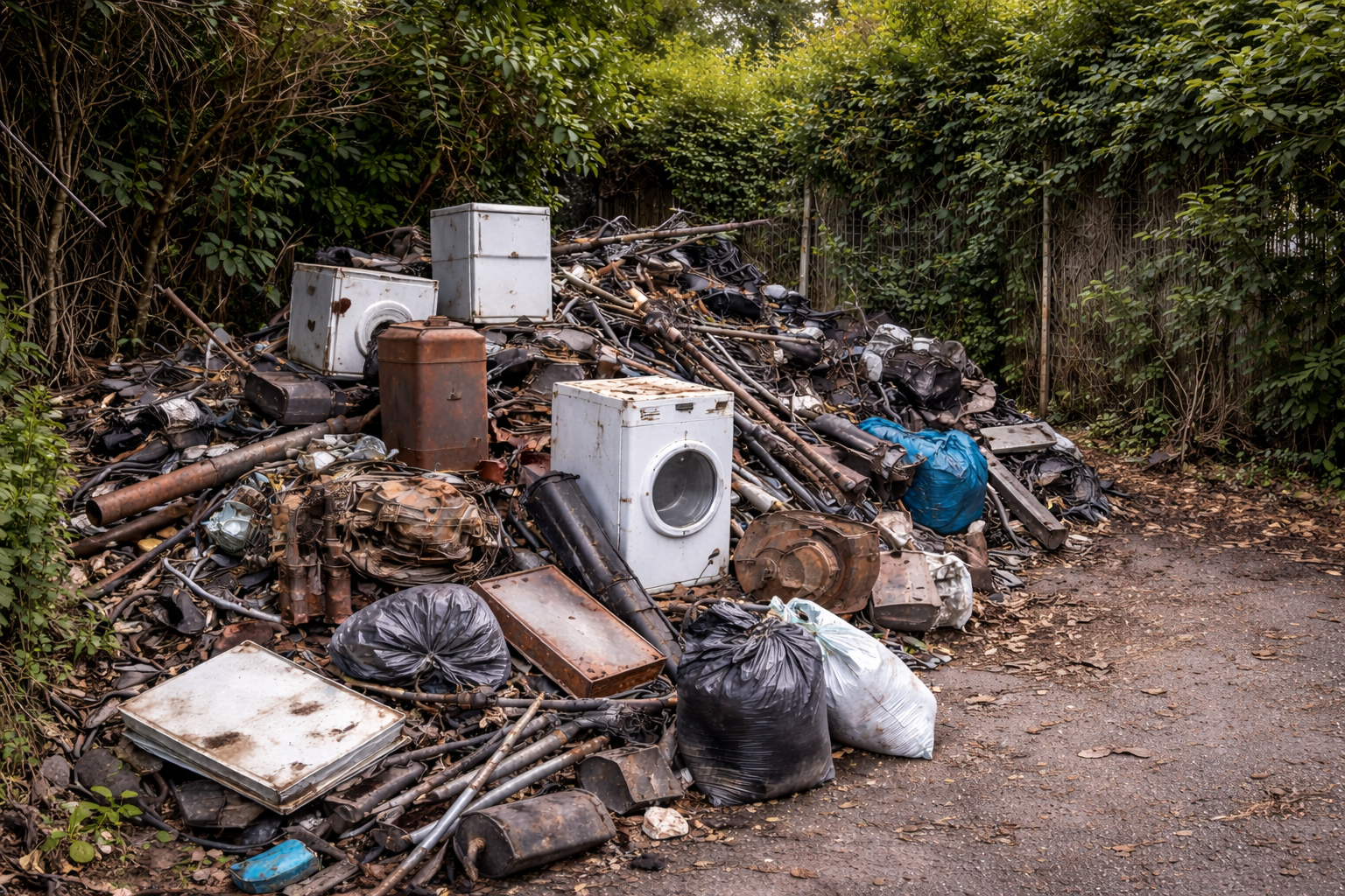 ferraille avant récupération à Montpellier